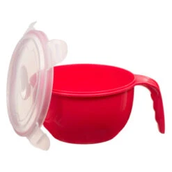 B&M Microwavable Food Bowl With Handle -Household Items Shop 289950 Microwavable Food Bowl with Handle red 21