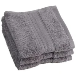 B&M Signature Zero Twist Face Cloth 3pk - Grey -Household Items Shop 317253 Signature 3 pack Face Cloths grey