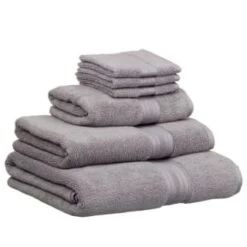 B&M Signature Zero Twist Hand Towel - Grey 8 B&M Signature Zero Twist Hand Towel - Grey -Household Items Shop 3172653 317254 317255 317256 Signature Zero Twist grey towels