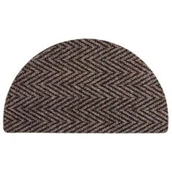 B&M Half Moon Indoor Chevron Doormat 40 X 70cm -Household Items Shop 319759 Half Moon Indoor Chevron Mat 40x70cm brown