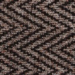 B&M Half Moon Indoor Chevron Doormat 40 X 70cm -Household Items Shop 319759 Half Moon Indoor Chevron Mat 40x70cm brown detail 2