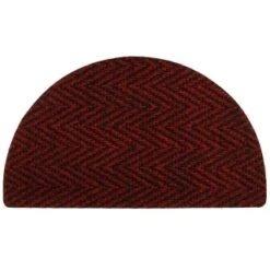 B&M Half Moon Indoor Chevron Doormat 40 X 70cm -Household Items Shop 319759 Half Moon Indoor Chevron Mat 40x70cm red