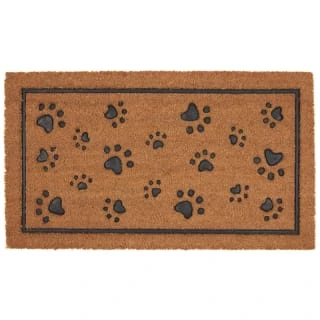B&M Rubber & Coir Doormat - Paw Prints 3 B&M Rubber & Coir Doormat - Paw Prints