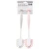 B&M Suction Dish Brushes 2pk - Grey & Blush -Household Items Shop 321988 2pk suction dish brush grey and blush