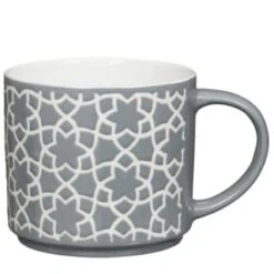 B&M Jumbo Embossed Stacking Mugs 4pk -Household Items Shop 329369 Jumbo Embossed Stacking Mugs Set of 4 5