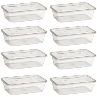 B&M Reusable Food Boxes With Lids 8pk 4 B&M Reusable Food Boxes With Lids 8pk - Image 2