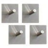 B&M Metal Adhesive Hooks 4pk - Square 2 B&M Metal Adhesive Hooks 4pk - Square -Household Items Shop 332165 metal adhesive hoot set of 4 square