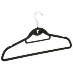 B&M Pure Velvet Hangers 8pk - Black -Household Items Shop 333534 8pk velvet hangers black 2
