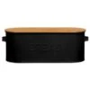 B&M The Organised Kitchen Bread Bin - Black -Household Items Shop 334654 russell hobbs oval bread bin with wooden lid grey 31