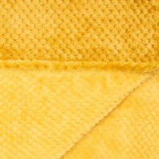 B&M Oversized Waffle Throw - Ochre 6 B&M Oversized Waffle Throw - Ochre - Image 4
