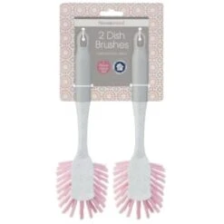 B&M Dish Brushes 2pk - Blush -Household Items Shop 345628 2 printed dish brushes blush 3