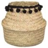 B&M Mini Pompom Basket - Natural -Household Items Shop 355410 mini pompom basket