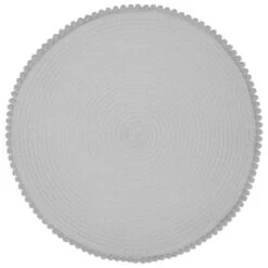 B&M Grey Round Pom Pom Placemats 4pk 9 B&M Grey Round Pom Pom Placemats 4pk -Household Items Shop 355688 pom pom placemats grey 4