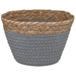 B&M Mini Cotton Wicker Basket - Grey