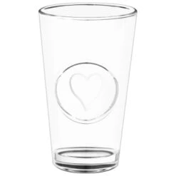 B&M Heart Glasses 4pk -Household Items Shop 356238 set of 4 hert embossed glasses 2