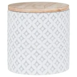 B&M Embossed Geometric Storage Canisters 3pc 13 B&M Embossed Geometric Storage Canisters 3pc -Household Items Shop 356821 storage canisters geo grey