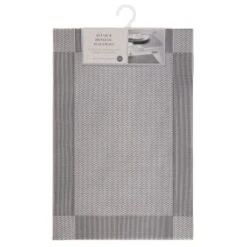 B&M Metallic Woven Placemats - Silver 4pk -Household Items Shop 363869 4pk silver metallic woven placemats