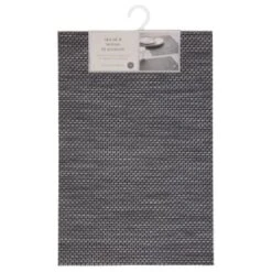 B&M Metallic Woven Placemats - Charcoal 4pk -Household Items Shop 363876 4pk woven charcoal placemats