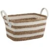B&M Tribal Nature Striped Wicker Basket -Household Items Shop 366018 cream and wicker stripe basket
