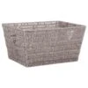 B&M Vannes Heart Cut Out Wicker Basket - Grey -Household Items Shop 366019 heart cut out wicker basket grey