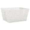 B&M Vannes Heart Cut Out Wicker Basket - White -Household Items Shop 366019 heart cut out wicker basket white