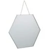B&M Hanging Hexagon Mirror - Silver -Household Items Shop 366209 silver hex mirror