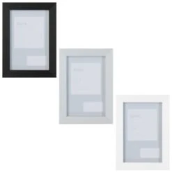 B&M Block Photo Frame 4 X 6" 2pk - Grey -Household Items Shop 367045 2pk block photo frame 4x6 main
