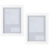 B&M Block Photo Frame 5 X 7" 2pk - White -Household Items Shop 367046 2pk block photo frame 5x7 white