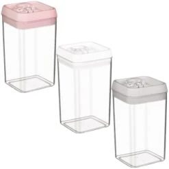 B&M Vacuum Storage Container 2.3L - White -Household Items Shop 368011 368012 368013 vacuum storage 2 3l white 1