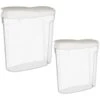 B&M Cereal Storage Container Set 2pk - White -Household Items Shop 368613 cereal storage set 2 pk white