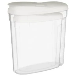 B&M Cereal Storage Container Set 2pk - White -Household Items Shop 368613 cereal storage set 2 pk white 2