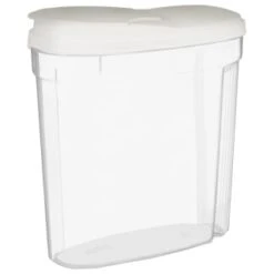 B&M Cereal Storage Container Set 2pk - White -Household Items Shop 368613 cereal storage set 2 pk white 3