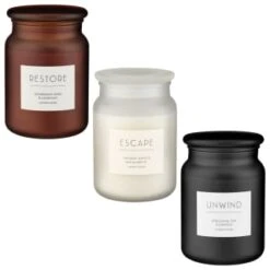 B&M Large Spa Scented Candle - White - Escape -Household Items Shop 368680 368679 368691 large spa candle group 2 1