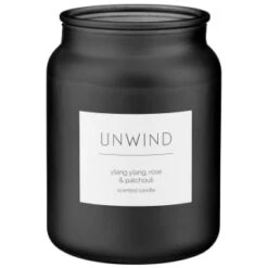 B&M Large Spa Scented Candle - Black - Unwind -Household Items Shop 368680 large spa candle unwind 3