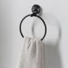 B&M Black Suction Towel Ring -Household Items Shop 368885 black suction towel ring
