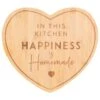 B&M Heart Bamboo Chopping Board With Slogan -Household Items Shop 369140 heart bamboo chopping board with slogan