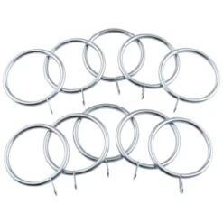 B&M Metal Curtain Rings 10pk - Shiny Nickle