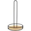B&M Black & Wood Kitchen Roll Holder -Household Items Shop 369450 black and wood roll holder