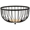 B&M Black Fruit Basket With Wooden Base 1 B&M Black Fruit Basket With Wooden Base -Household Items Shop 369469 black fruit basket with wood base
