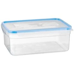 B&M Clip Top Food Containers 4pk - Blue -Household Items Shop 369681 4pk clip top food containers blue 2
