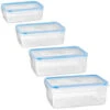 B&M Clip Top Food Containers 4pk - Blue -Household Items Shop 369681 4pk clip top food containers blue group