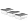 B&M Under Bed Storage Boxes 32L 3pk -Household Items Shop 369792 3pk 32l underbed storage box grey