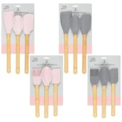 B&M Betty Winters Silicone Utensils 3pk - Grey -Household Items Shop 369971 369972 3pk betty winters silicone utensils main