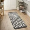 B&M Buddy Geo Twist Pile Runner - Charcoal -Household Items Shop 370071 buddy geo twist pile runner 50x150cm charcoal 2