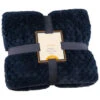 B&M Waffle Faux Fur Throw - Navy 1 B&M Waffle Faux Fur Throw - Navy -Household Items Shop 372950 waffle faux fur throw navy 4