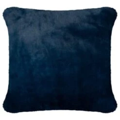 B&M Navy Aspen Faux Fur Cushion