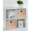 B&M Metallic Storage Cubes 2pk - Blush 2 B&M Metallic Storage Cubes 2pk - Blush -Household Items Shop 374344 2pk blush metallic storage cubes