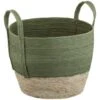 B&M Natural Wicker Basket - Green -Household Items Shop 374427 khaki and natural wicker basket