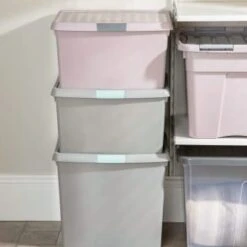 B&M Waffle Clip Box 25.5L - Blush -Household Items Shop 375471 blush 25 5l waffle clip box 6