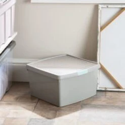 B&M Waffle Clip Box 25.5L - Grey -Household Items Shop 375472 grey 25 5l waffle clip box 4